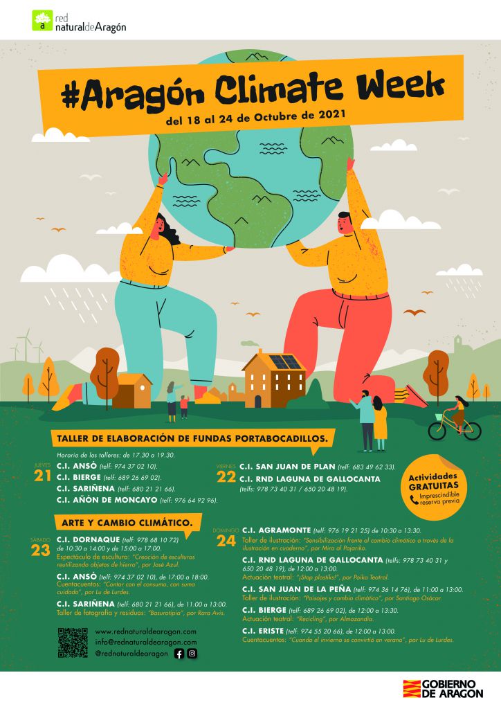 Cartel de actividades de la #AragónClimateWeek