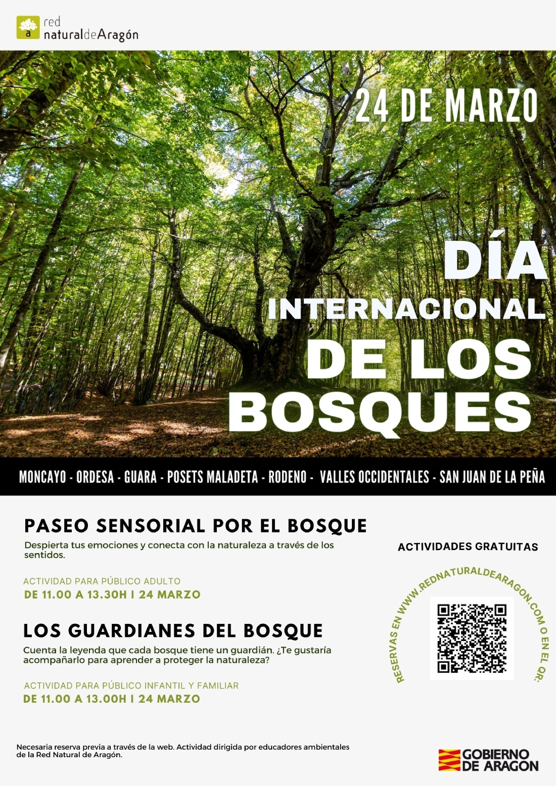 Aragón celebra el Día de los Bosques 2024 en siete espacios naturales